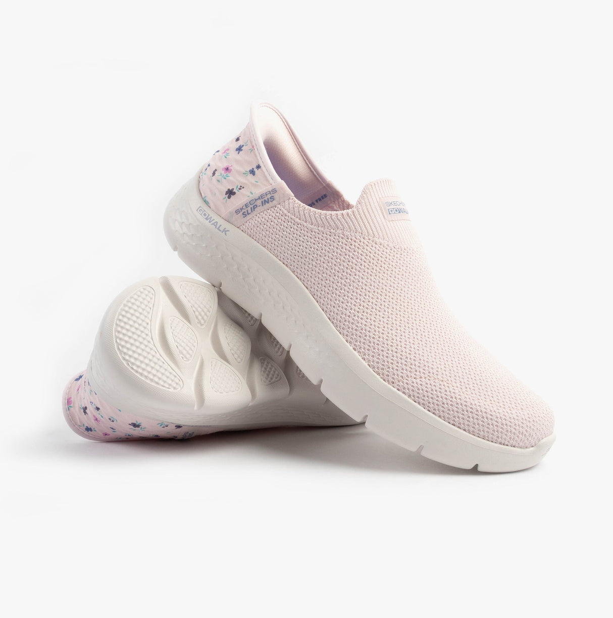 Skechers 124822/LTPK GO WALK FLEX - SUNSET ROSE Womens Trainers Light Pink