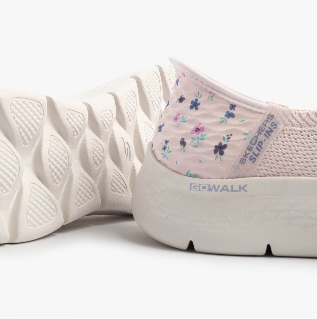Skechers 124822/LTPK GO WALK FLEX - SUNSET ROSE Womens Trainers Light Pink