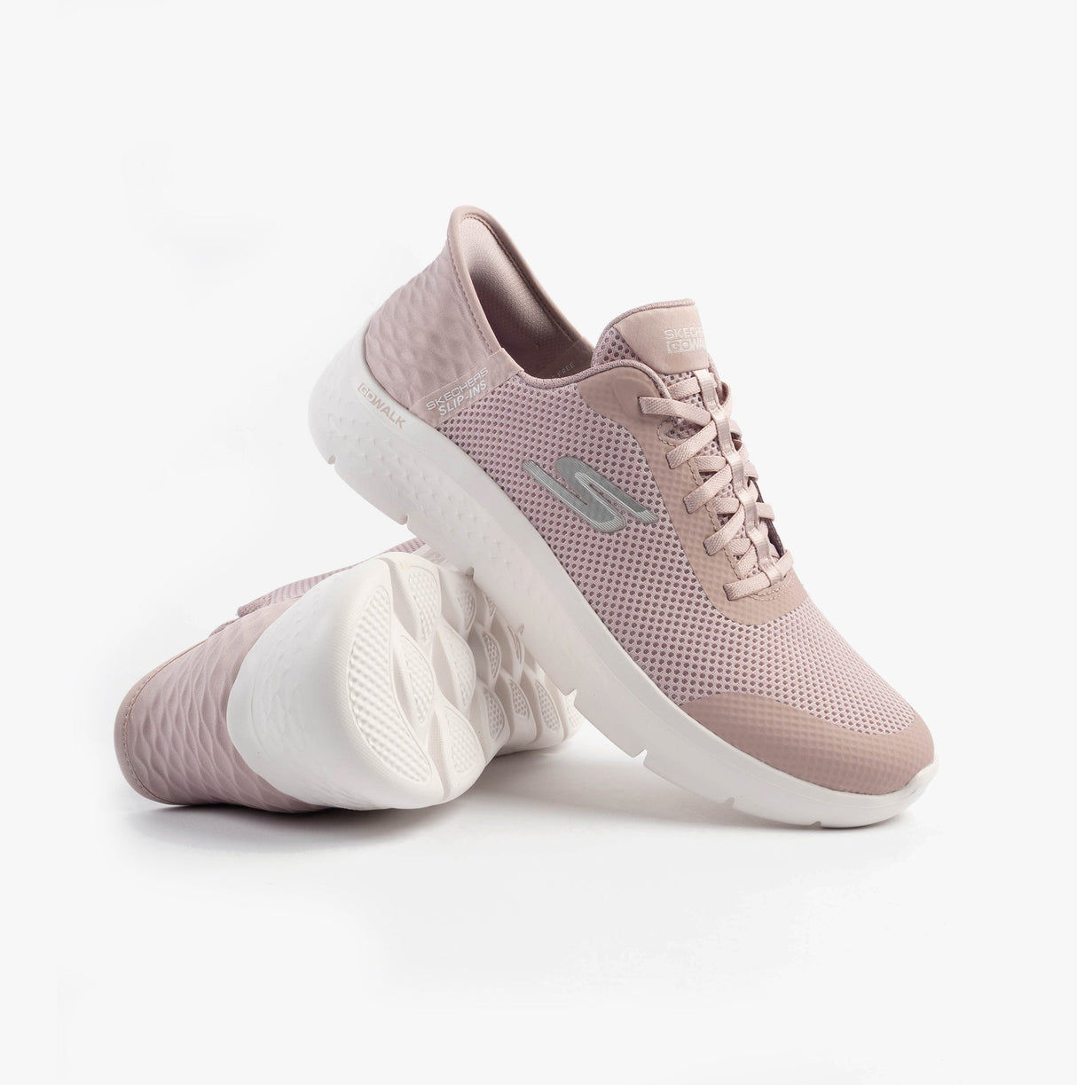 Skechers 124836/MVE GO WALK FLEX - GRAND ENTRY Womens Trainers Mauve/Pink