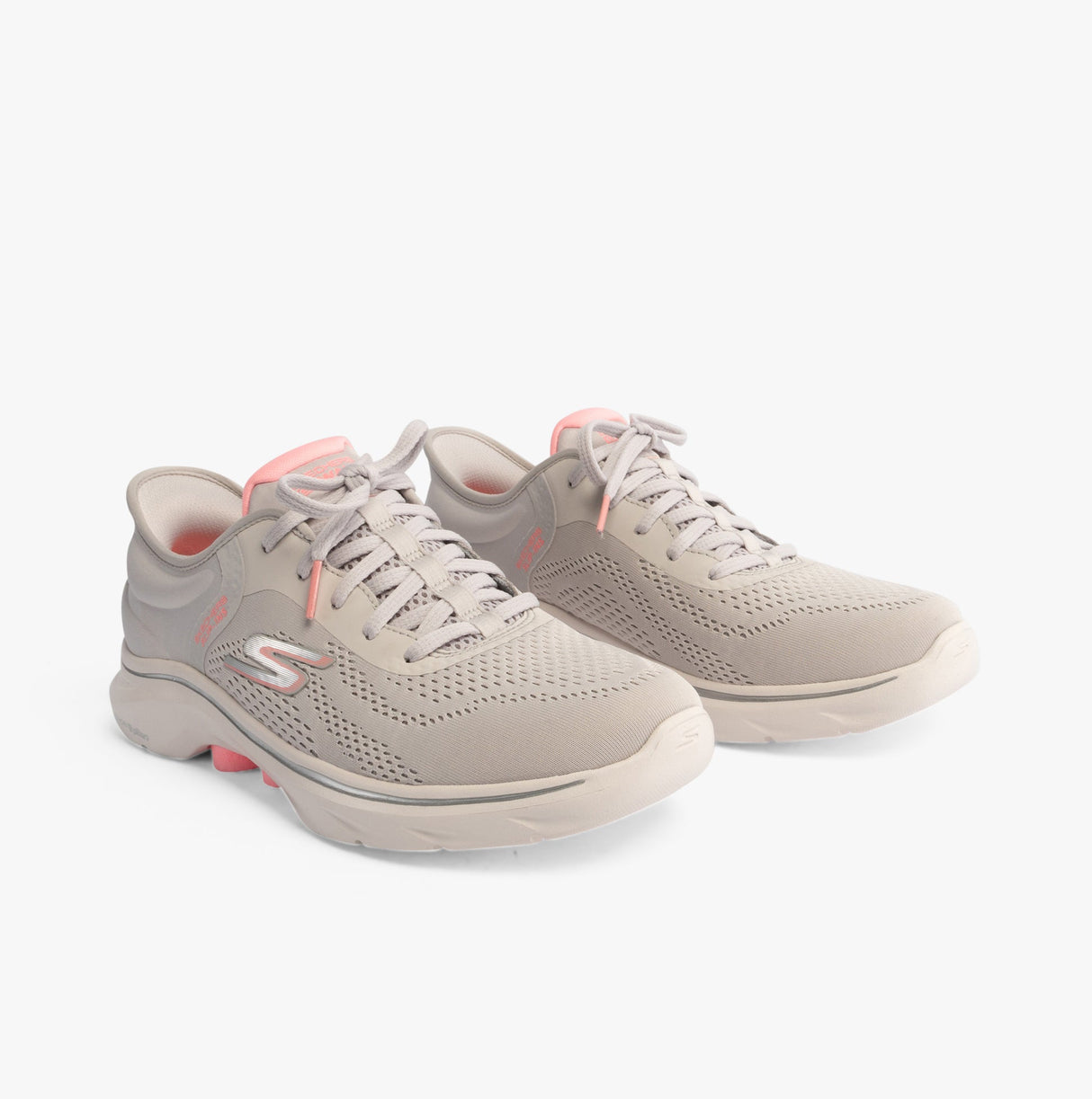 Skechers 125233/GYPK GO WALK 7 - VALIN Womens Trainers Gray/Pink