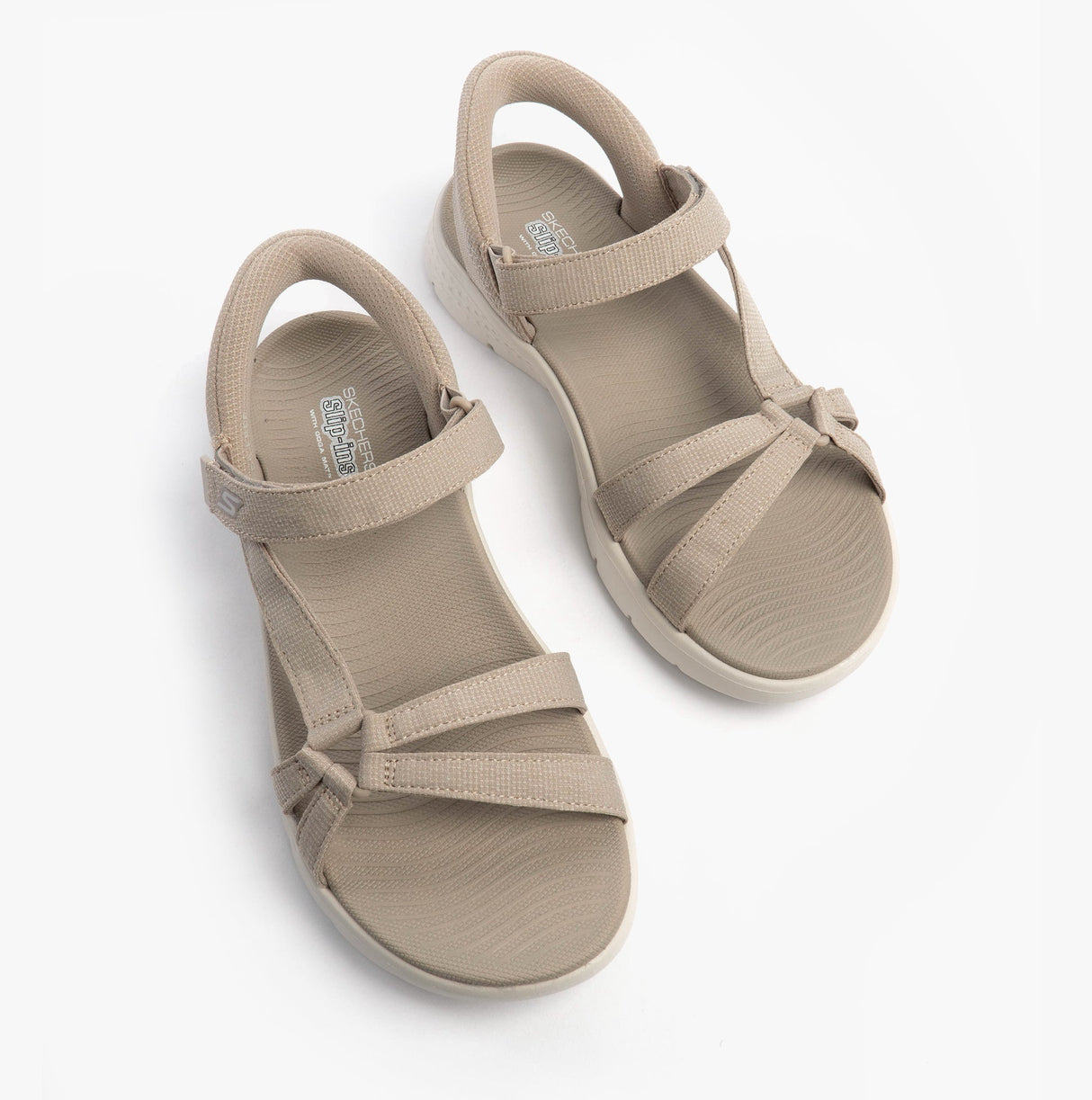 Skechers 141481/TPE GO WALK FLEX SANDAL - ILLUMINATE Womens Sandals Taupe