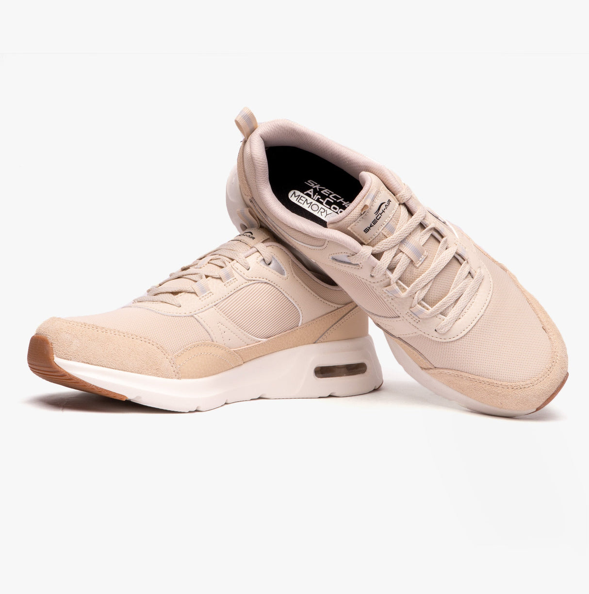 Skechers 149947/NTBK SKECH-AIR COURT - COOL AVENUE Womens Trainers Natural/Black