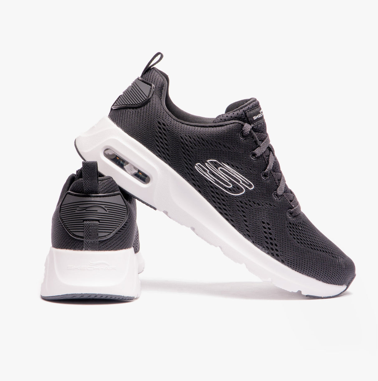 Skechers 149948/BKW SKECH-AIR COURT - SLICK AVENUE Womens Trainers Black/White