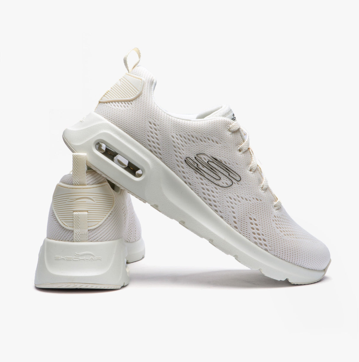 Skechers 149948/NTBK SKECH-AIR COURT - SLICK AVENUE Womens Trainers Natural/Black