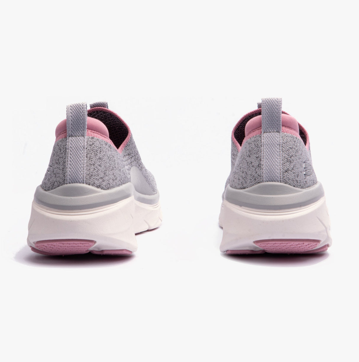 Skechers 150092/GYPK RELAXED FIT: D'LUX WALKER 2.0 - BOLD STATE Womens Trainers Grey/Pink