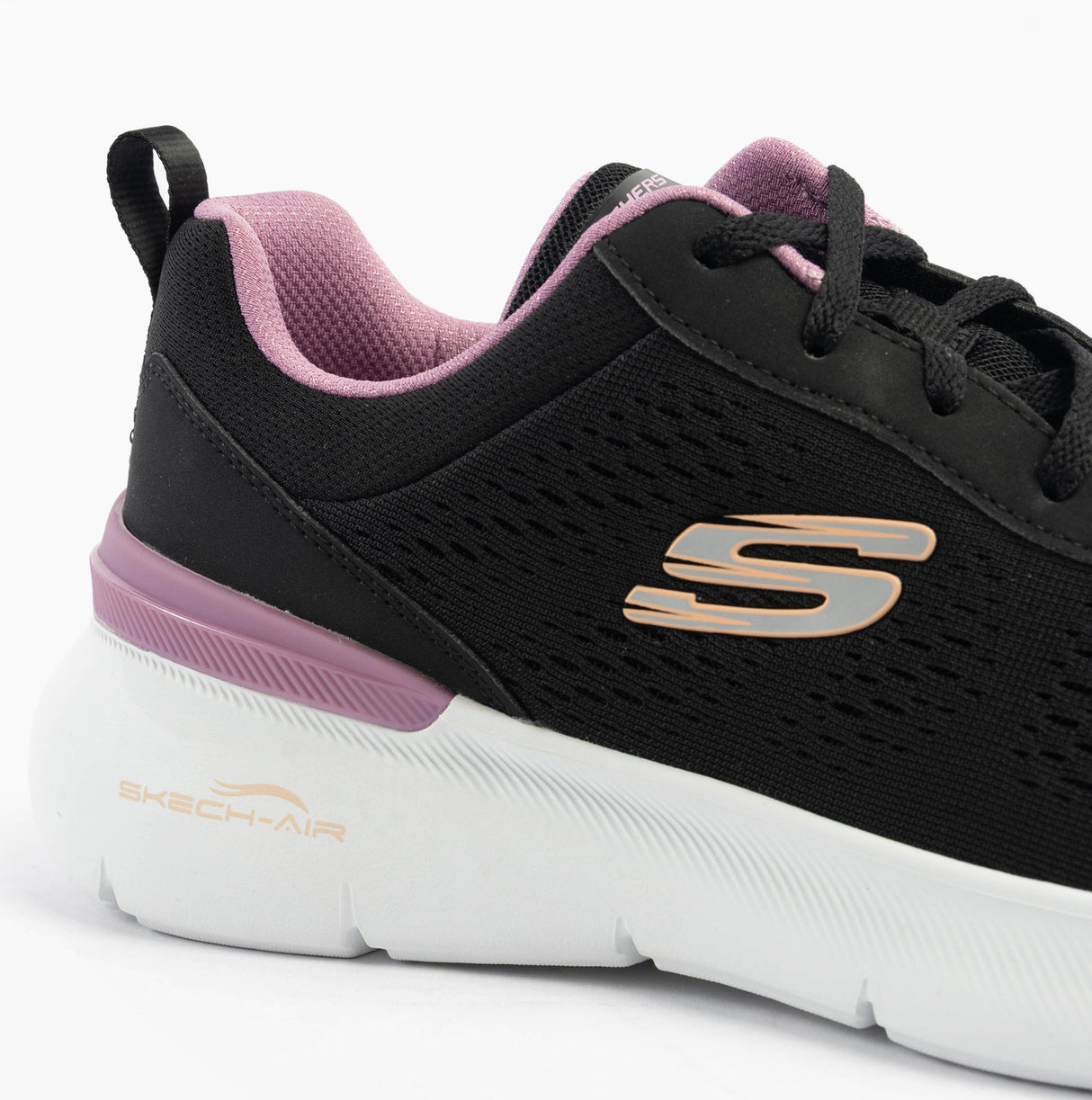 Skechers 150370/BKMV SKECH-AIR DYNAMIGHT 2.0 - NEW Womens Trainers Black/Mauve