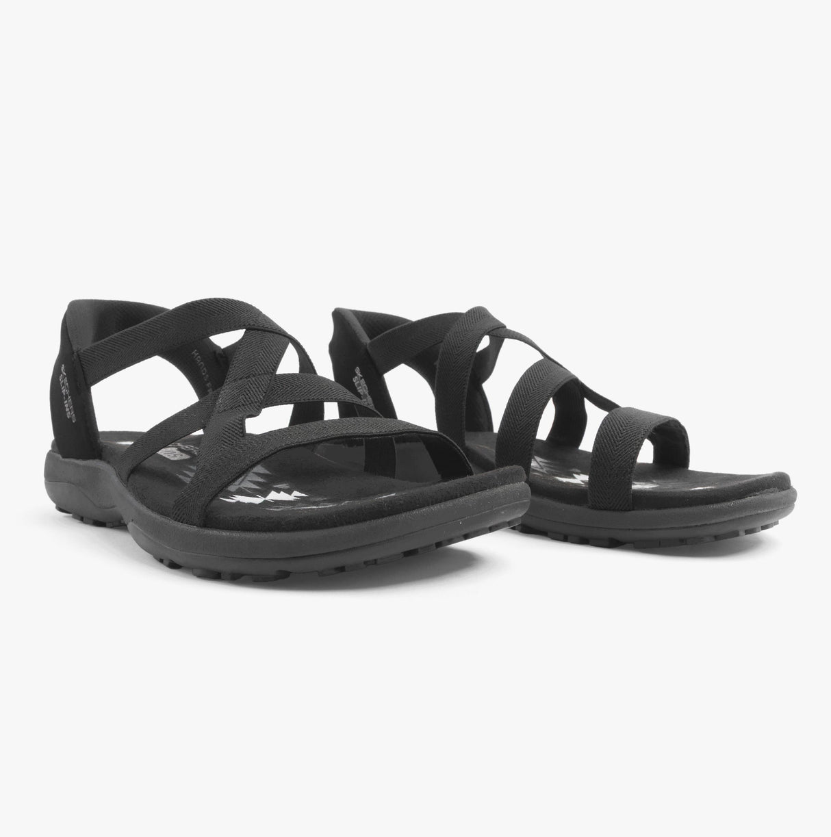 Skechers 163460/BBK REGGAE SLIM - STRETCH FLEX Womens Sandals Black