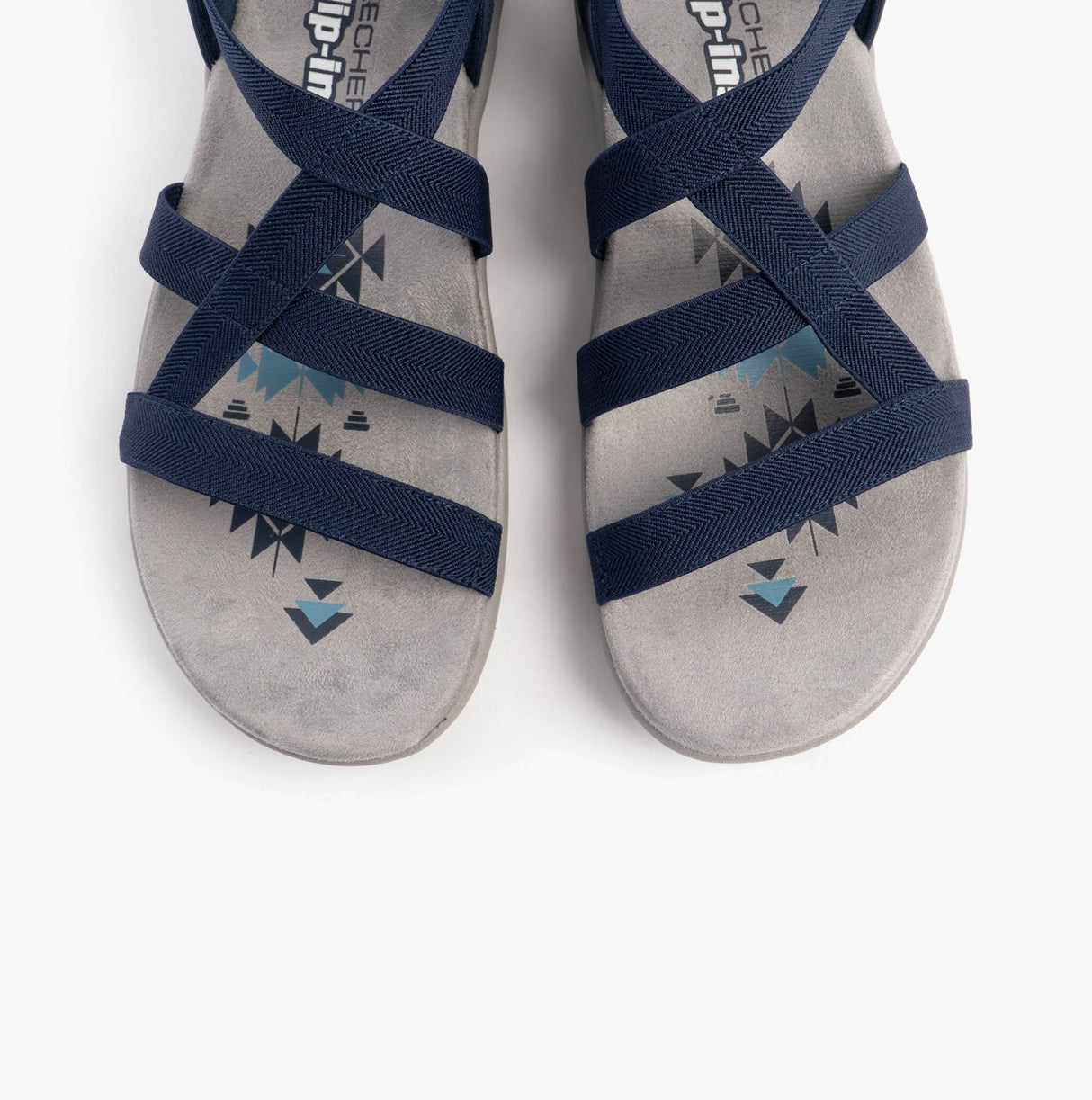 Skechers 163460/NVY REGGAE SLIM - STRETCH FLEX Womens Sandals Navy/Grey/Pink