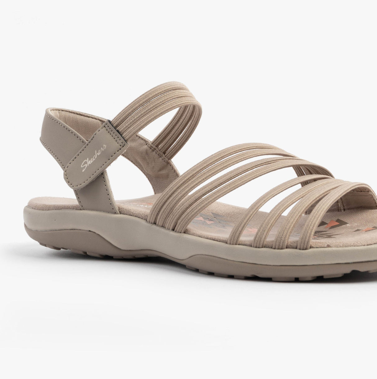 Skechers 163573/TPE REGGAE SLIM - COFFEE RUN Womens Sandals Taupe