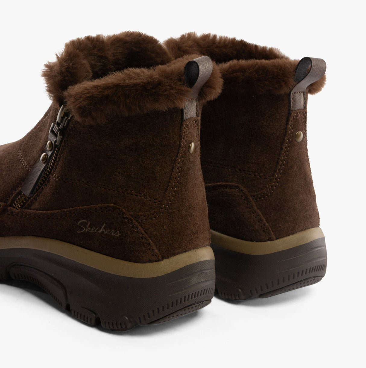 Skechers 167862/CHOC EASY GOING - COOL ZIP Womens Boots Chocolate