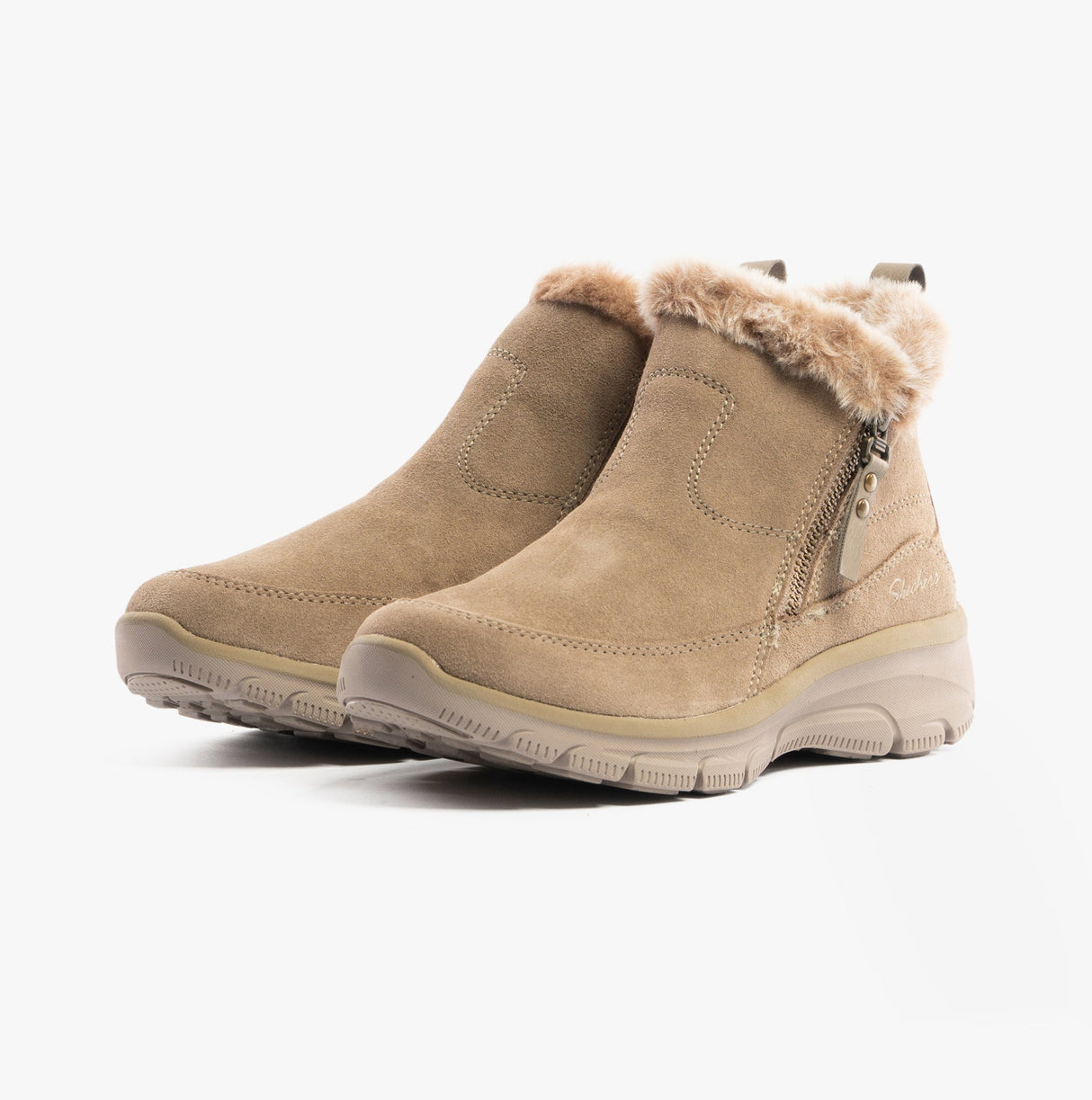 Skechers 167862/TPE EASY GOING - COOL ZIP Womens Boots Taupe