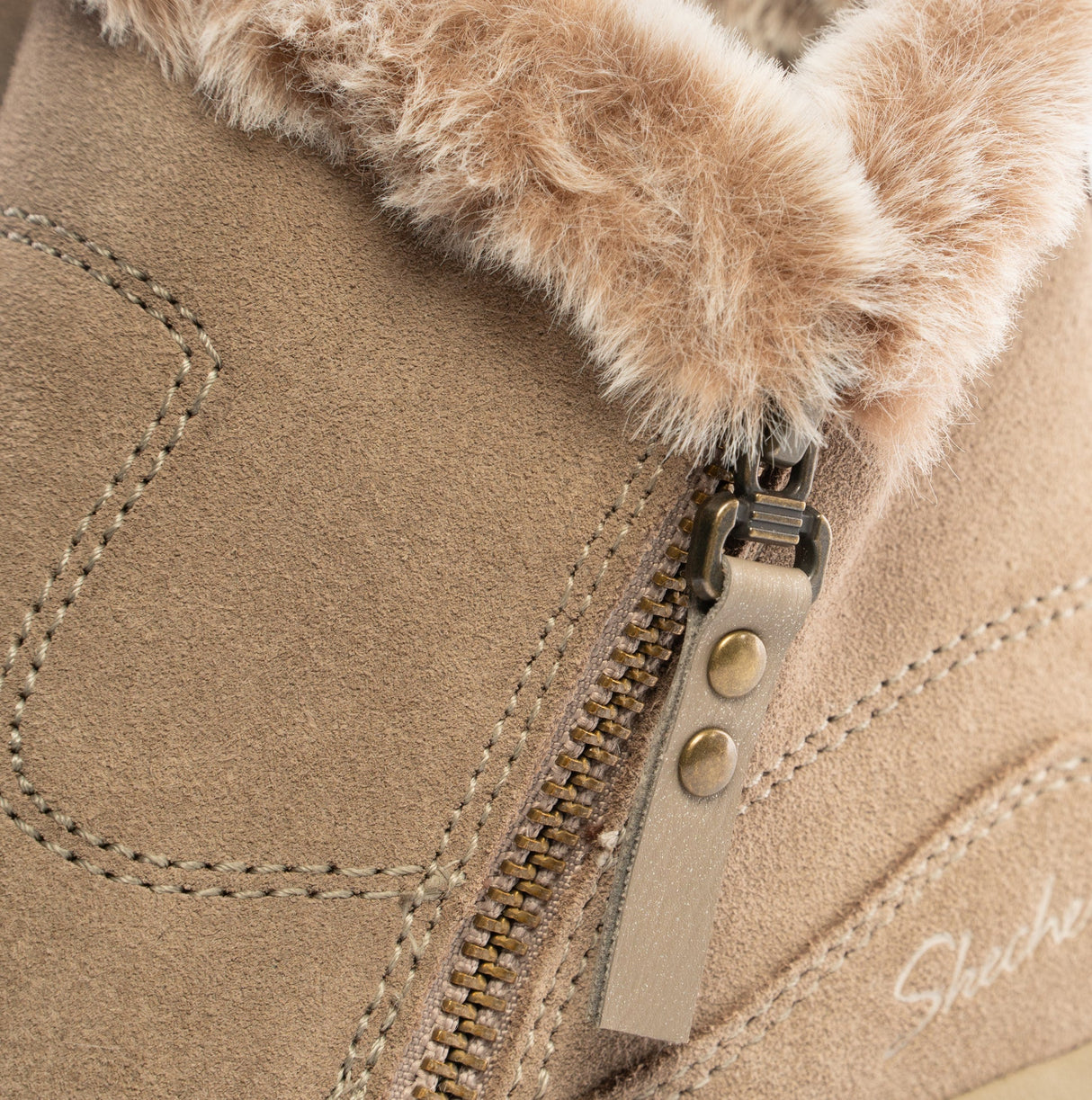 Skechers 167862/TPE EASY GOING - COOL ZIP Womens Boots Taupe