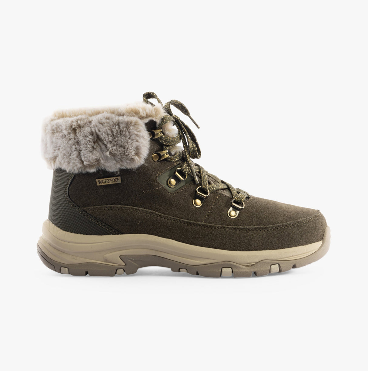 Skechers 167882/OLV TREGO - SNOW WORRIES Womens Boots Olive