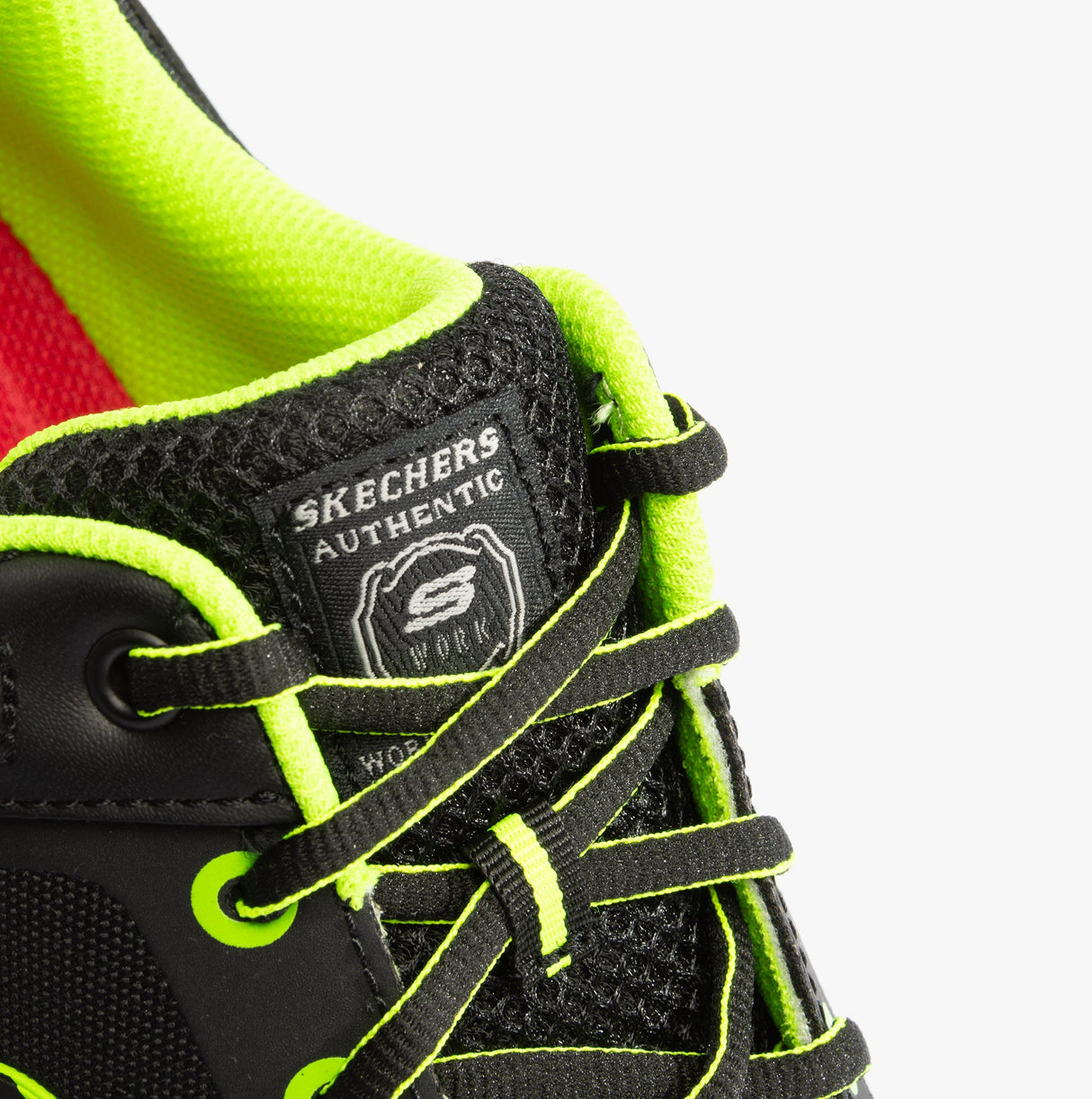 Skechers Work 200188EC GATLON Mens Safety Trainers Black/Lime