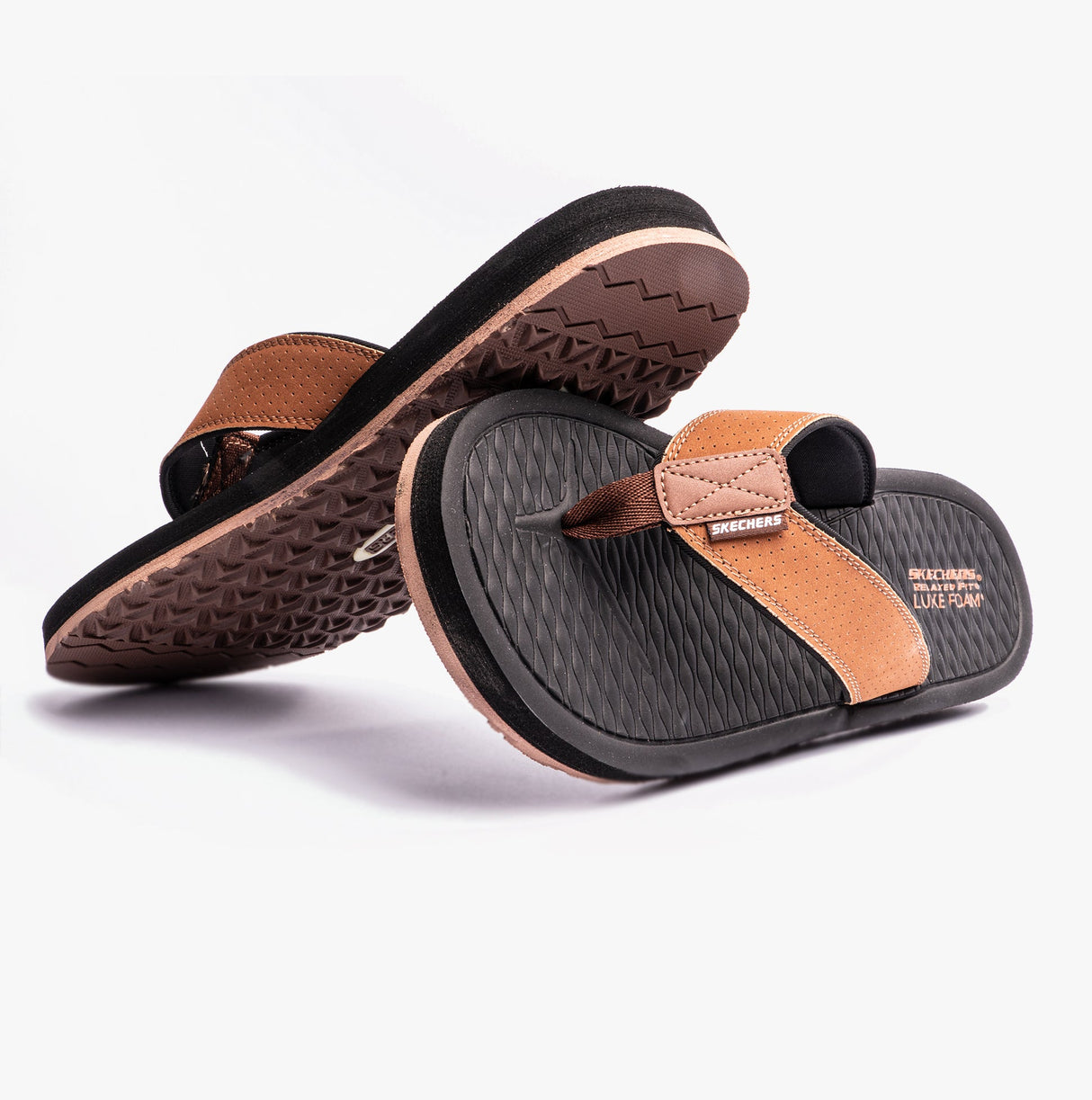 Skechers 205097/BRN TANTRIC - COPANO Mens Toe Post Sandals Brown