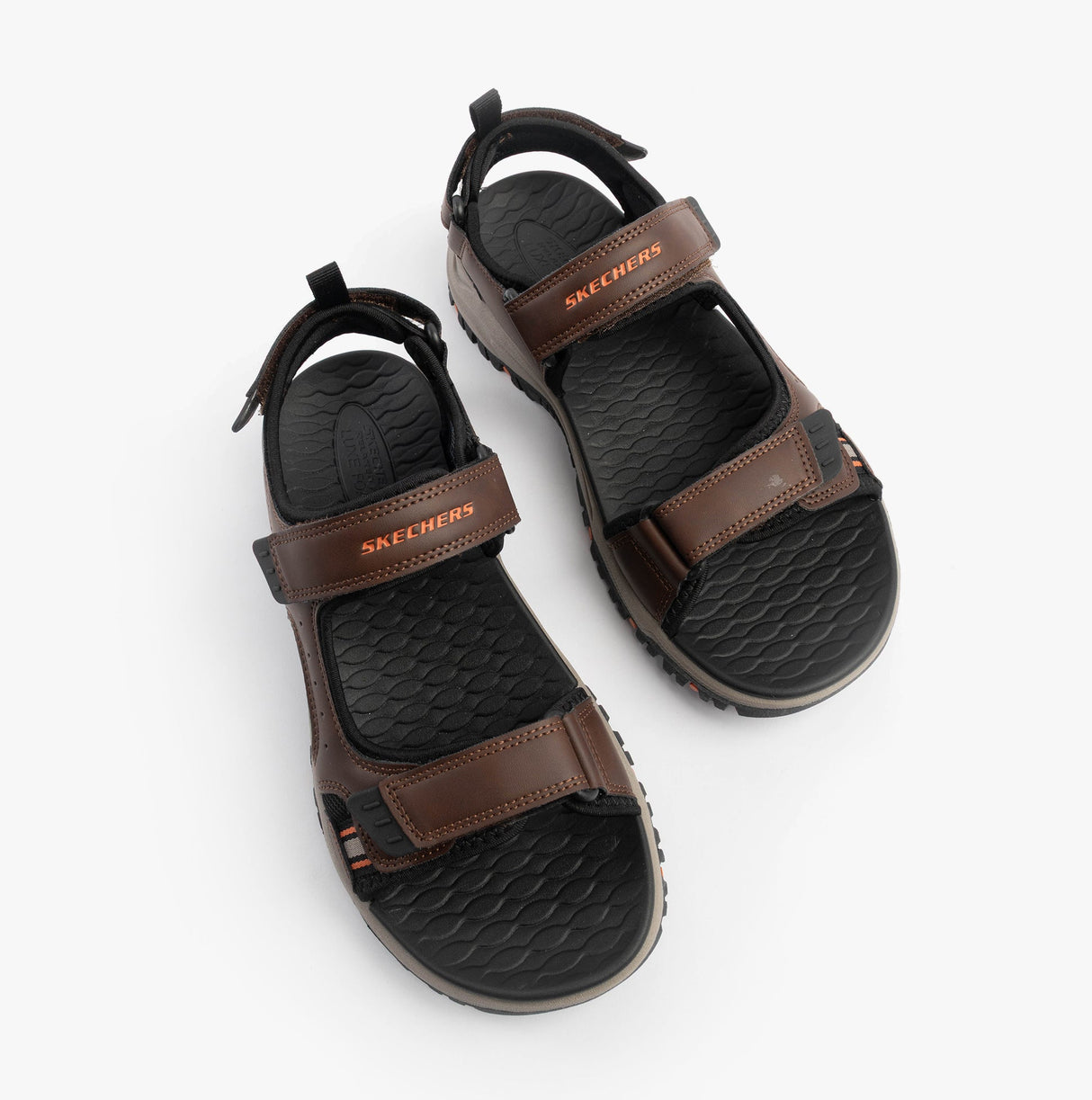 Skechers 205139/BRBK PREWITT - RIGDON Mens Sandals Brown/Black