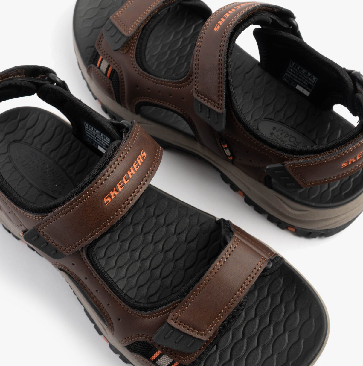 Skechers 205139/BRBK PREWITT - RIGDON Mens Sandals Brown/Black