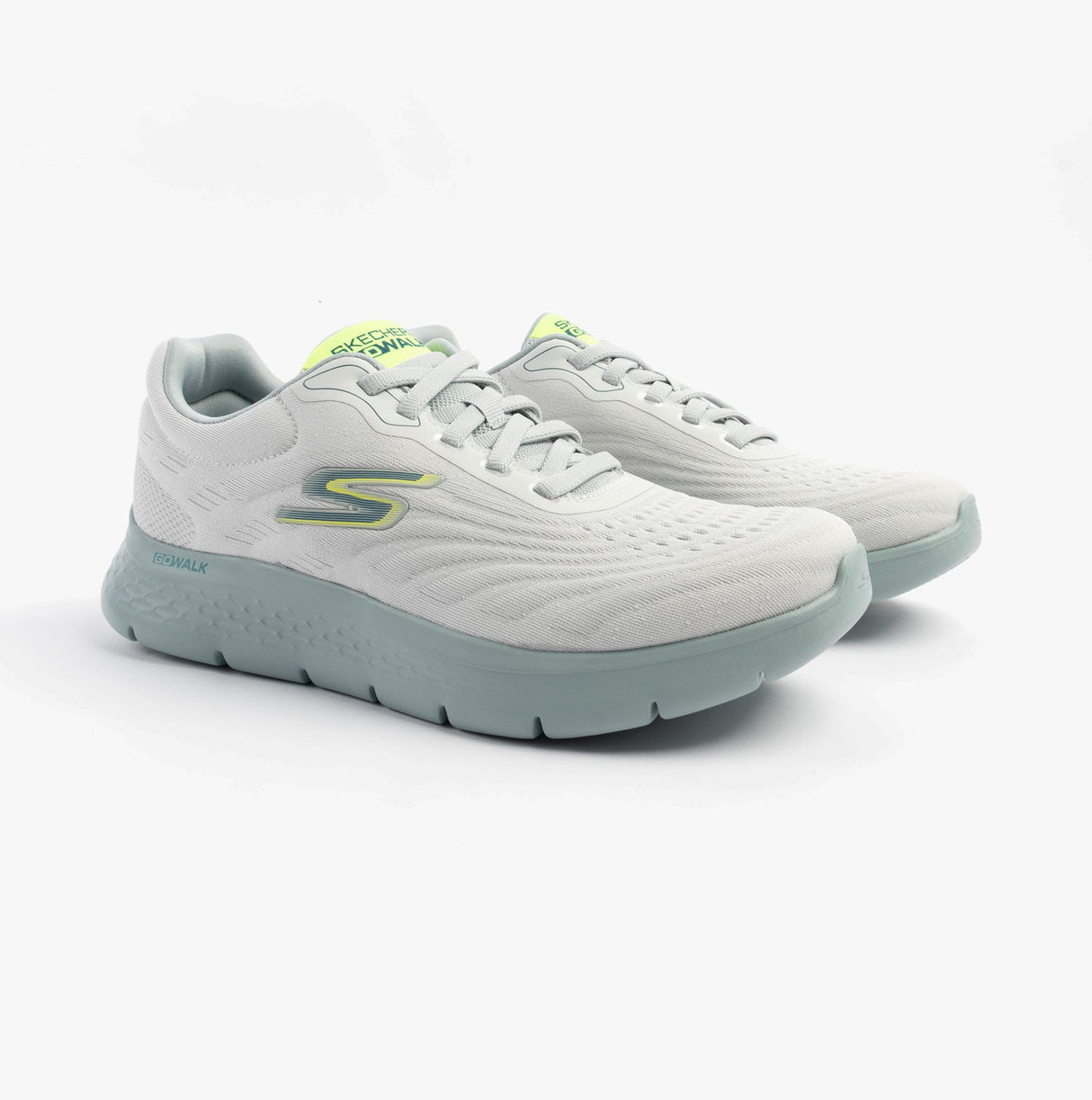 Skechers 216687/WGY GO WALK FLEX Mens Trainers White/Grey