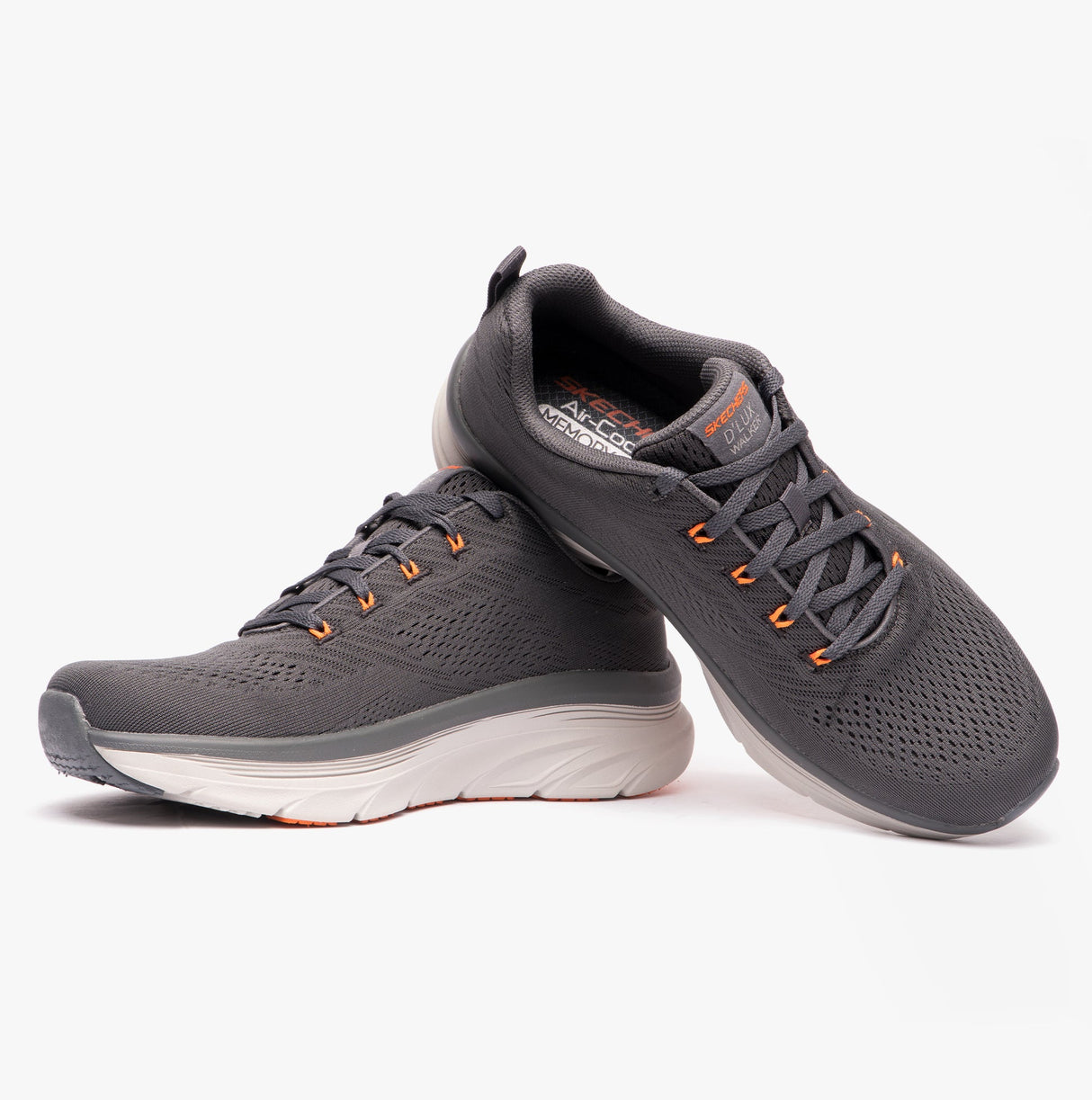 Skechers 232364/CCOR D'LUX WALKER - MEERNO Mens Trainers Charcoal/Orange
