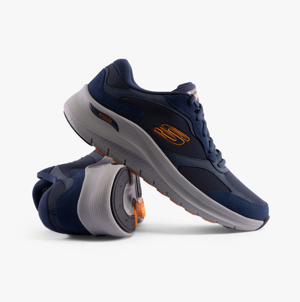 Skechers 232702/NVOR ARCH FIT 2.0 - THE KEEP Mens Trainers Navy/Orange