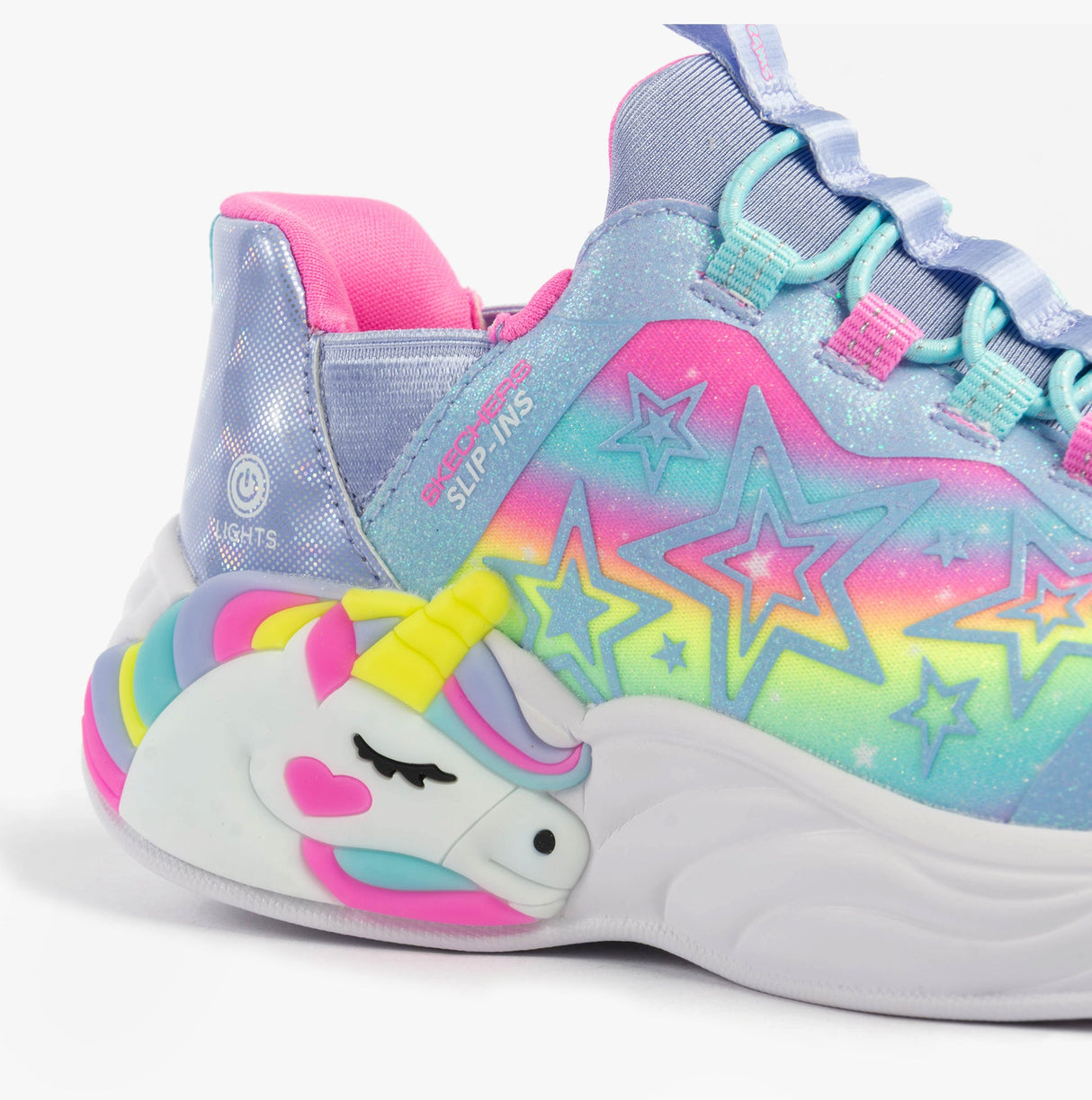 Skechers 302296L/LVMT UNICORN DREAMS - STARRY LITE Girls Trainers Lavender Multi
