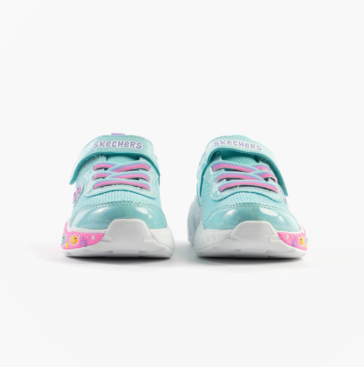 Skechers 303158N/TQMT PLAY SCENE - FUN SQUAD Girls Trainers Turquoise Multi