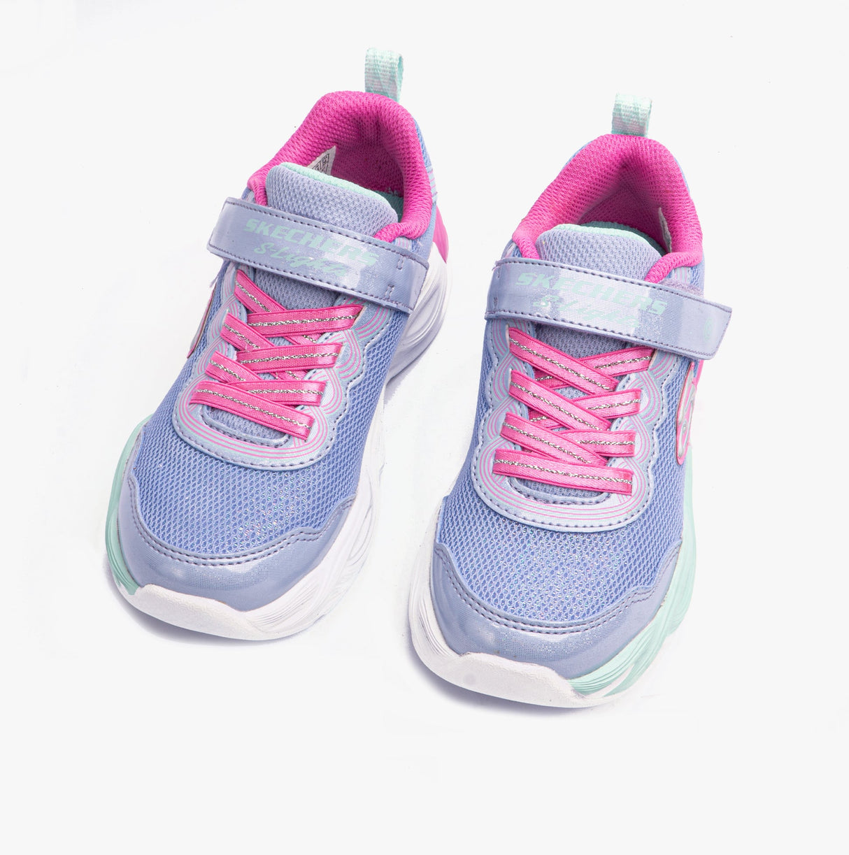 Skechers 303717L/PWMT S-LIGHTS: TWISTY GLOW Girls Trainers Periwinkle/Multi