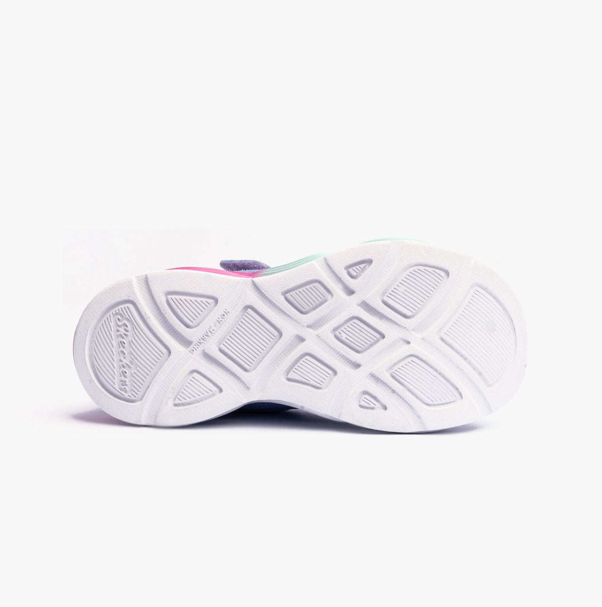 Skechers 303717L/PWMT S-LIGHTS: TWISTY GLOW Girls Trainers Periwinkle/Multi