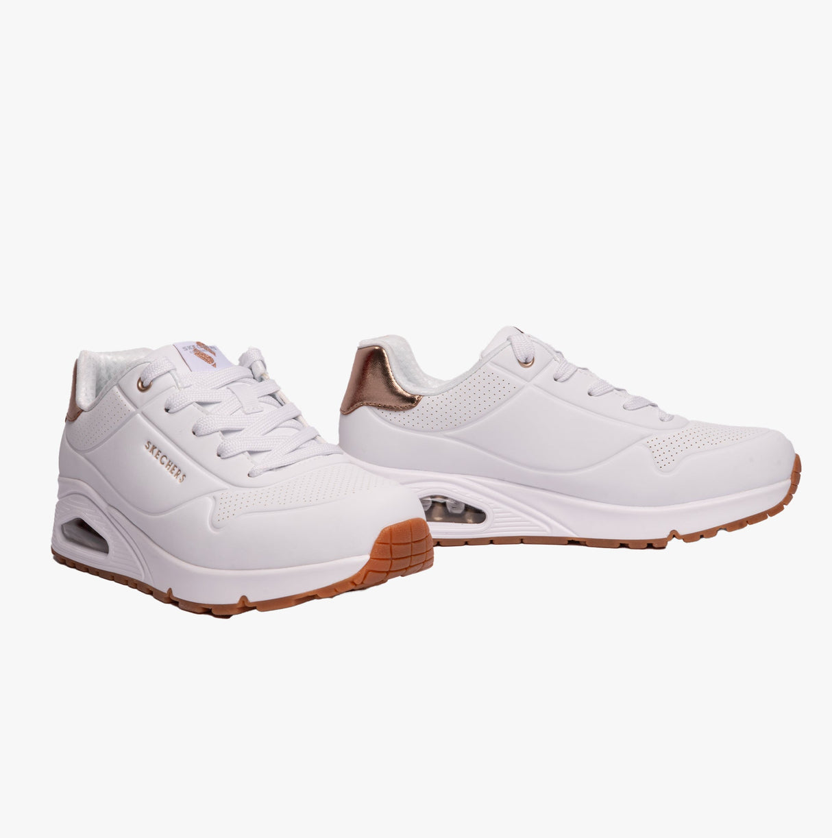 Skechers 310545L/WHT UNO GEN1 - SHIMMER AWAY Girls Casual Shoes White