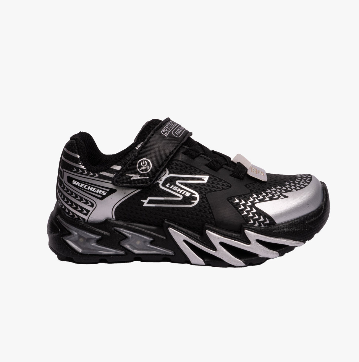 Skechers 400138L/BKSL FLEX-GLOW BOLT Boys Sport Black/Sliver