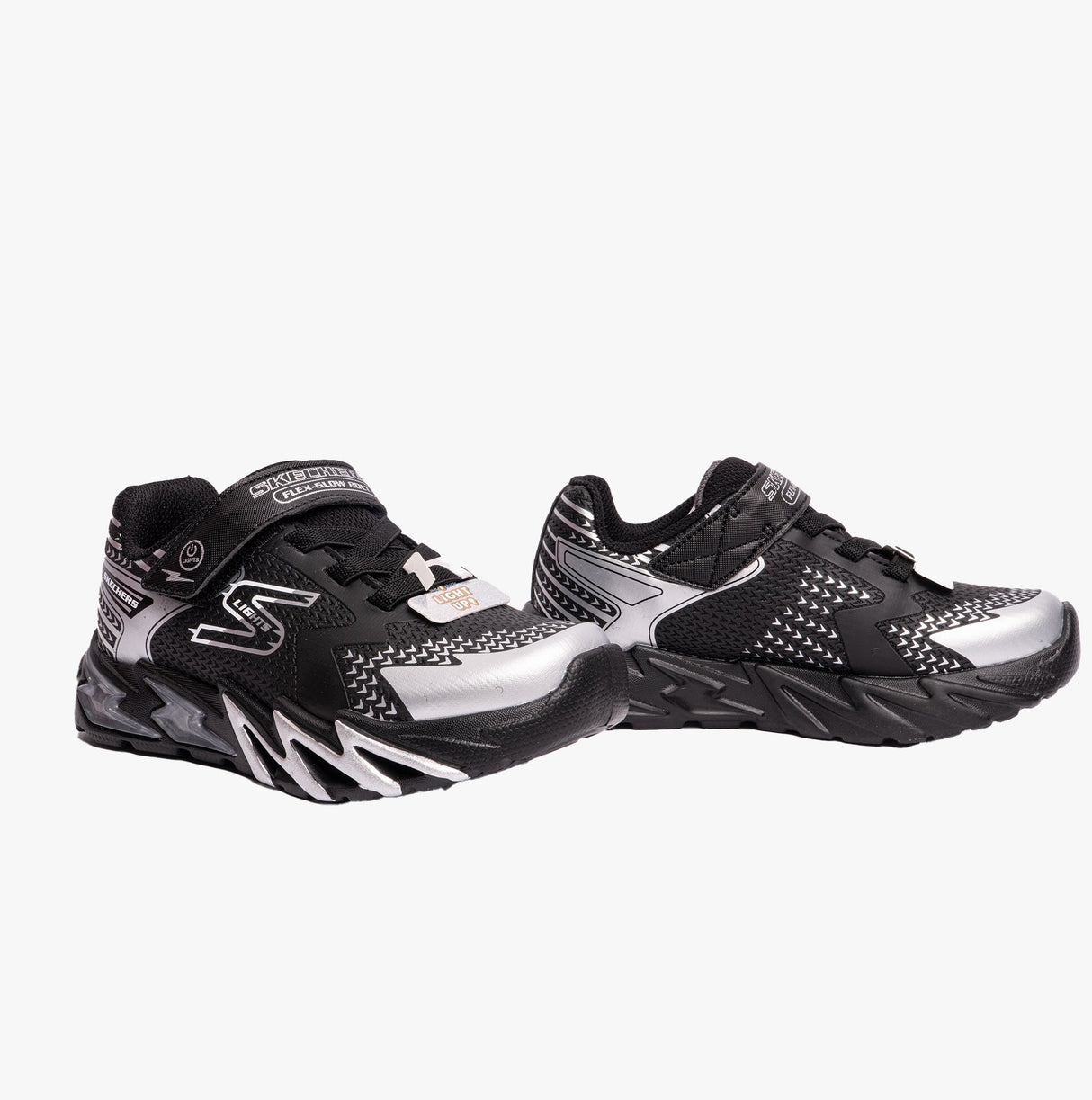 Skechers 400138L/BKSL FLEX-GLOW BOLT Boys Sport Black/Sliver