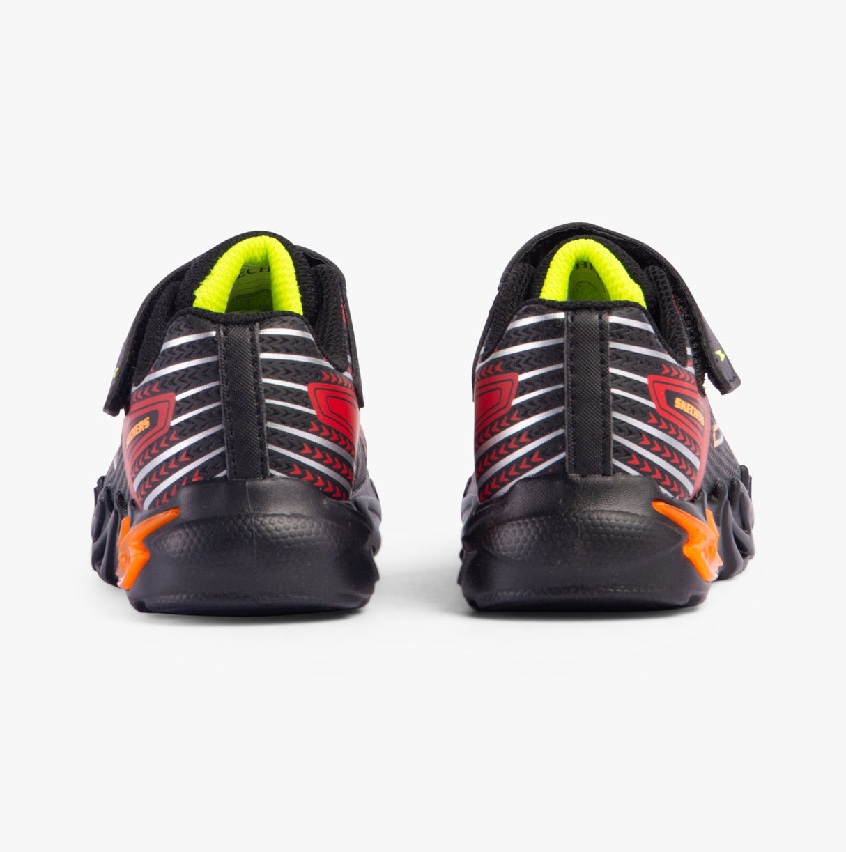 Skechers 400138N/BKRD FLEX-GLOW BOLT Boys Trainers Black/Red