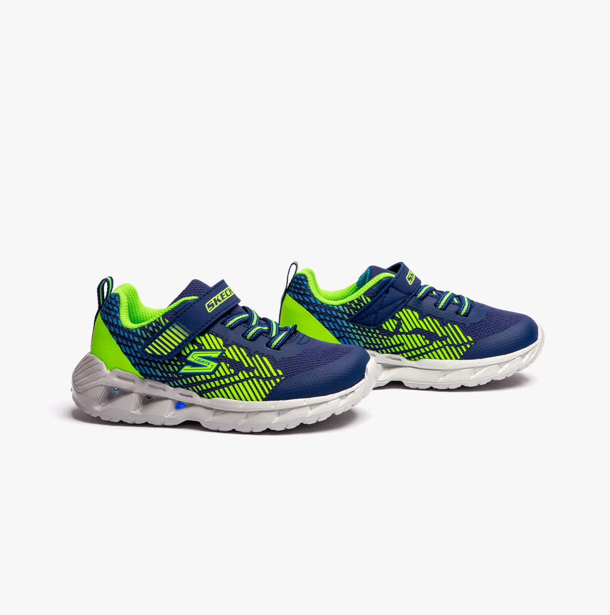Skechers 401506N/NVLM MAGNA-LIGHTS-GRAX Boys Sport Navy/Lime