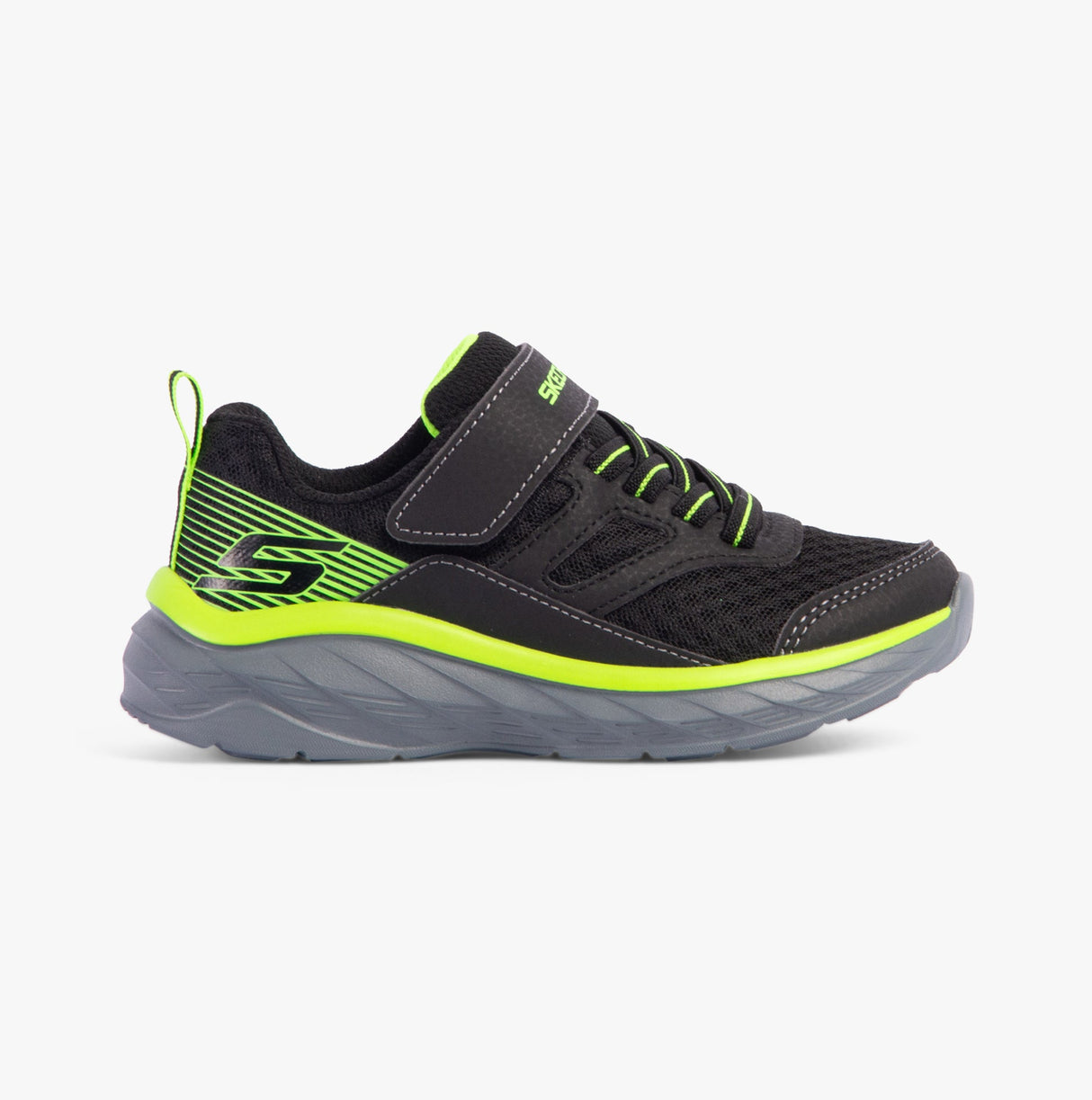 Skechers 403718L/BKLM BOUNDLESS Boys Trainers Black/Lime