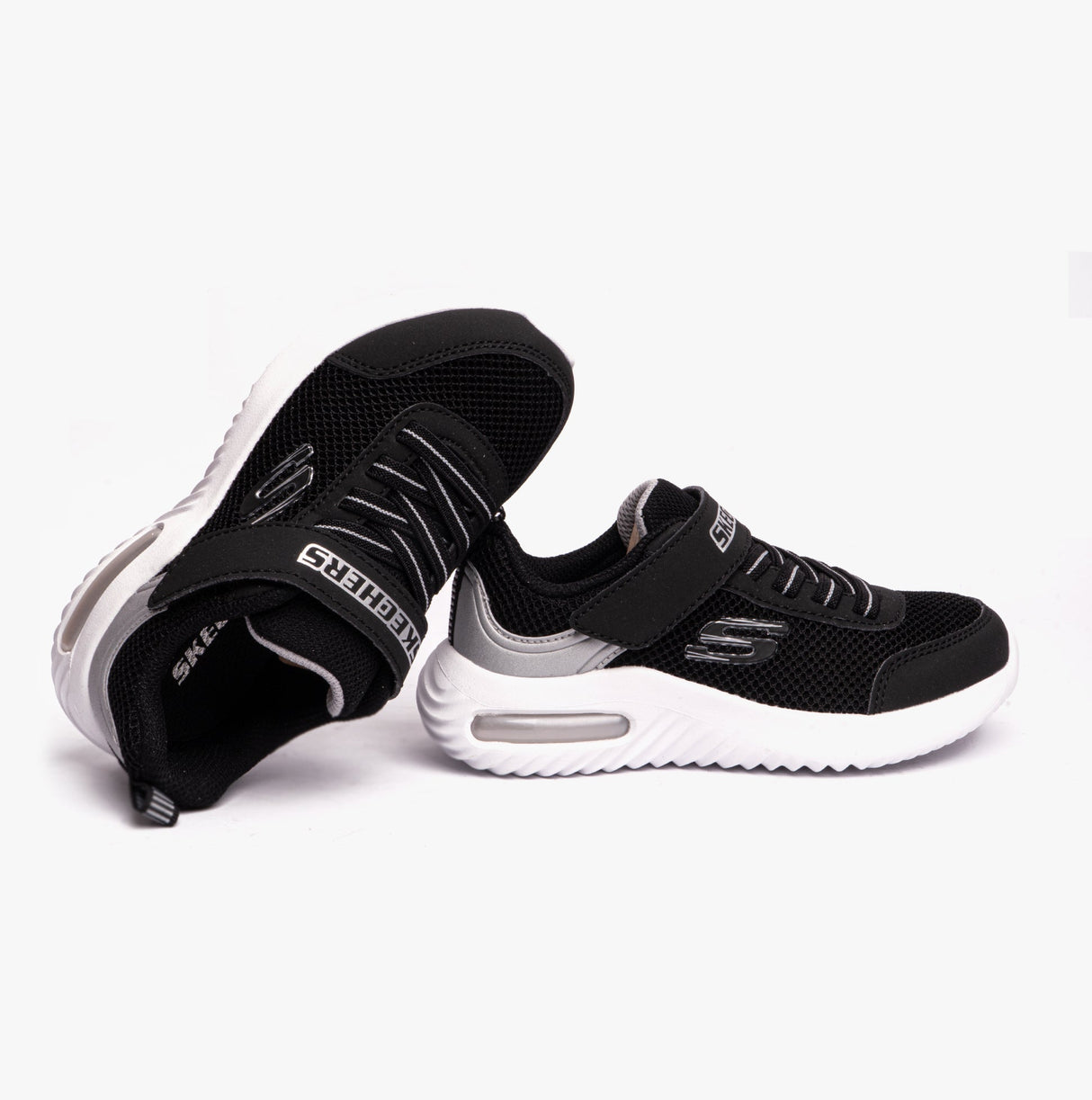 Skechers 403748L/BKSL BOUNDER-TECH Boys Trainers Black/Silver