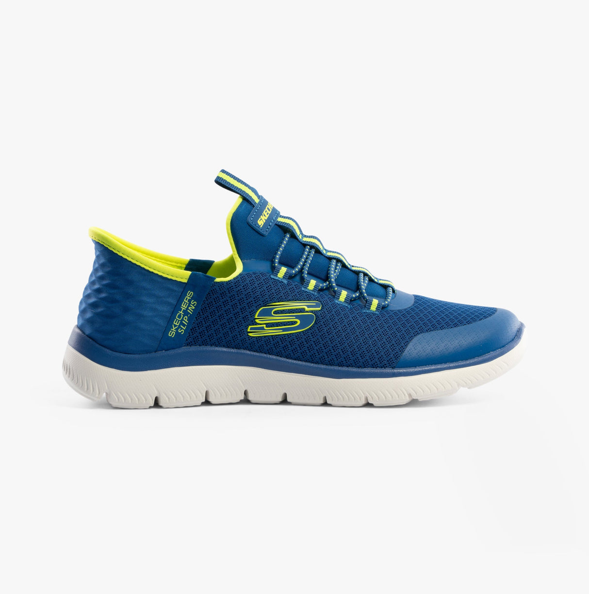 Skechers 403833L/BLLM SUMMITS - HIGH RANGE Boys Trainers Blue/Lime