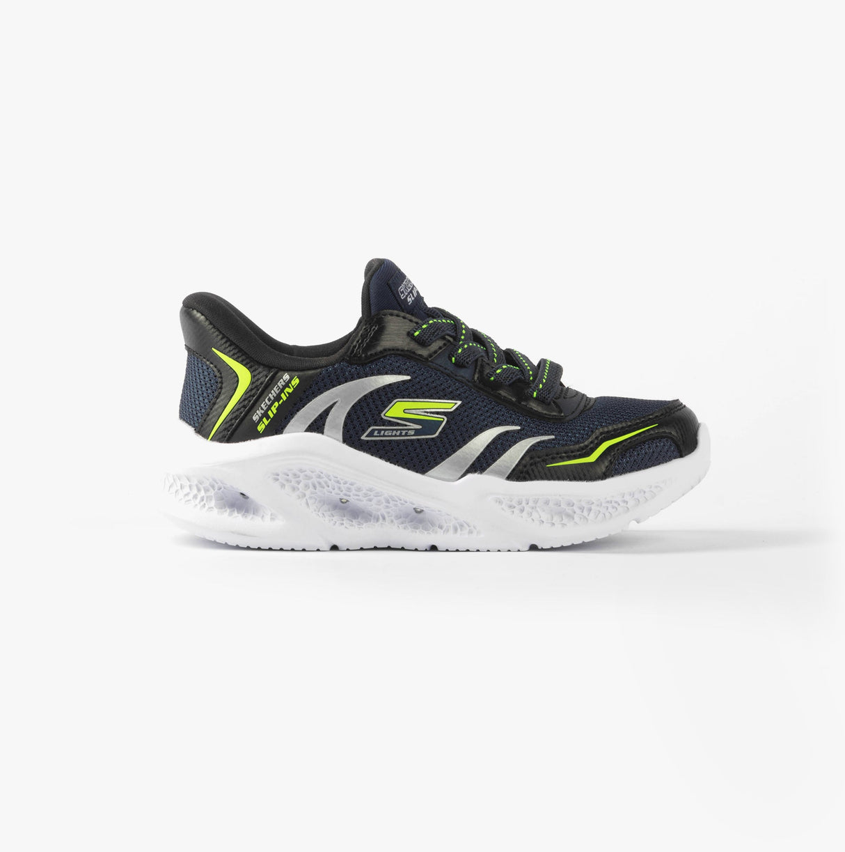 Skechers 403848L/NVBK METEOR-LIGHTS-BRISK-BEAMS Boys Trainers Navy/Black