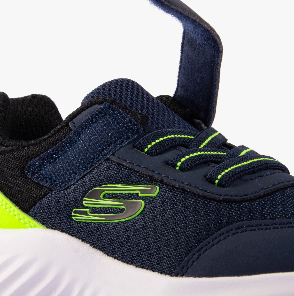 Skechers 403908N/NVLM BOUNDER - TREZIC Boys Trainers Navy/Lime