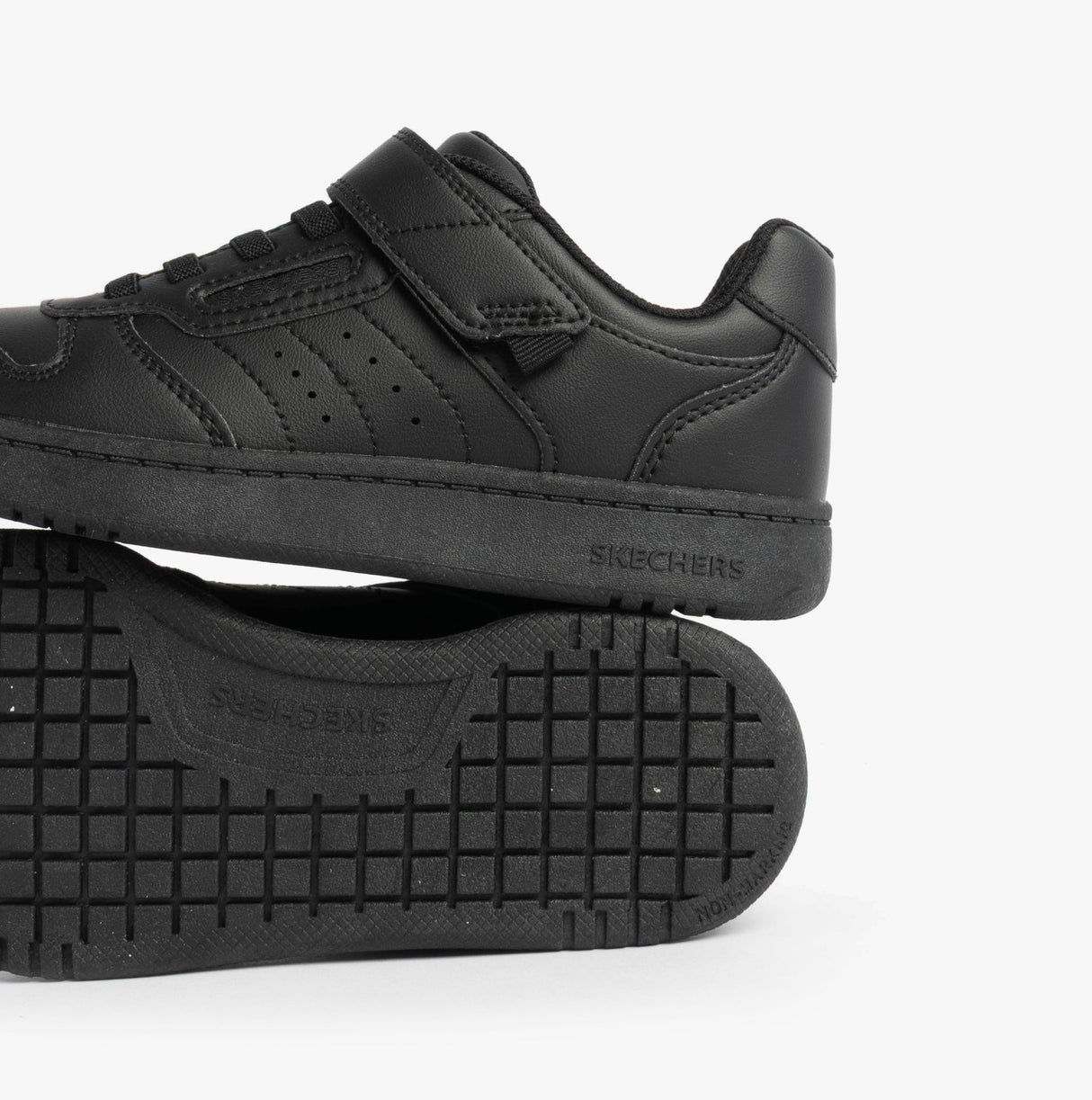 Skechers 405638L/BBK QUICK STREET Boys School Trainers Black