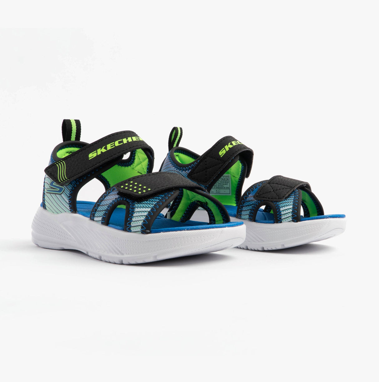 Skechers 407034L/BKLM MICROSPEC - SPLASH Boys Sandals Black/Lime