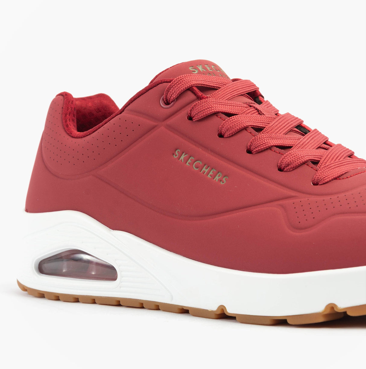 Skechers 52458/DKRD UNO - STAND ON AIR Mens Trainers Dark Red