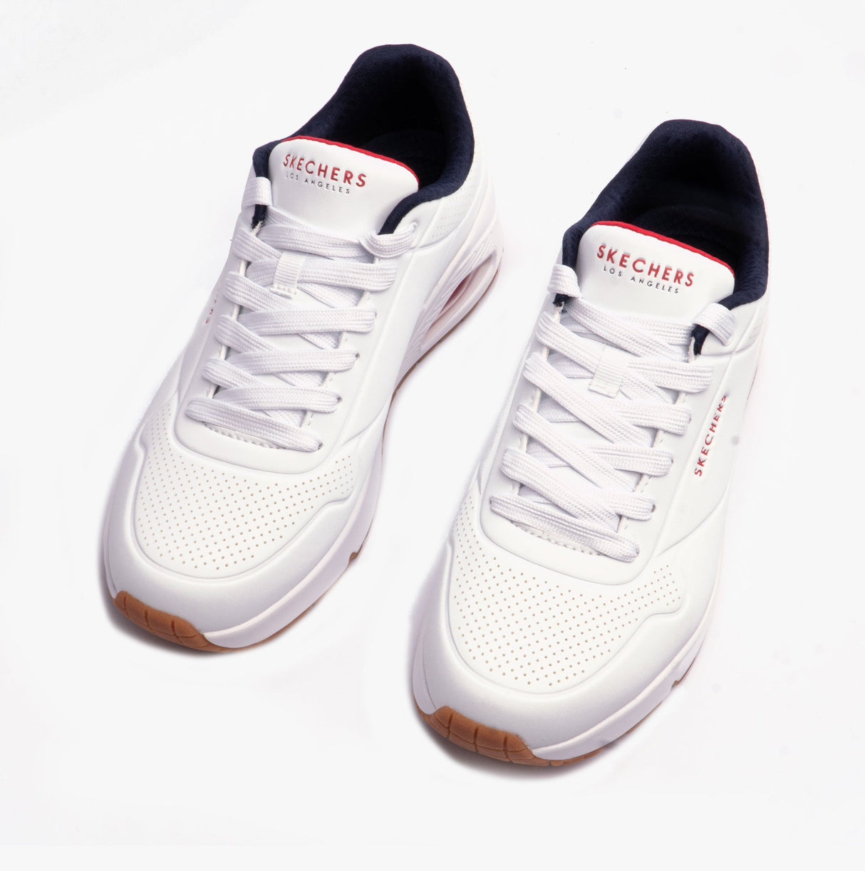 Skechers 52458/WNVR UNO - STAND ON AIR Mens Trainers White/Red