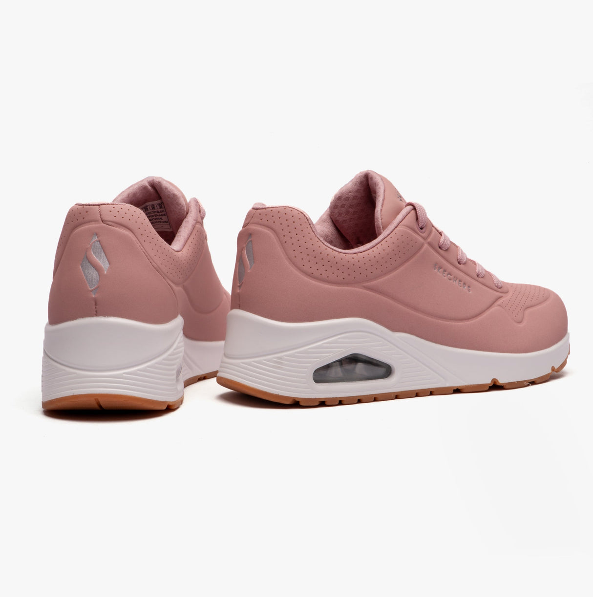 Skechers 73690/BLSH UNO Womens Lace-Up Trainers Blush