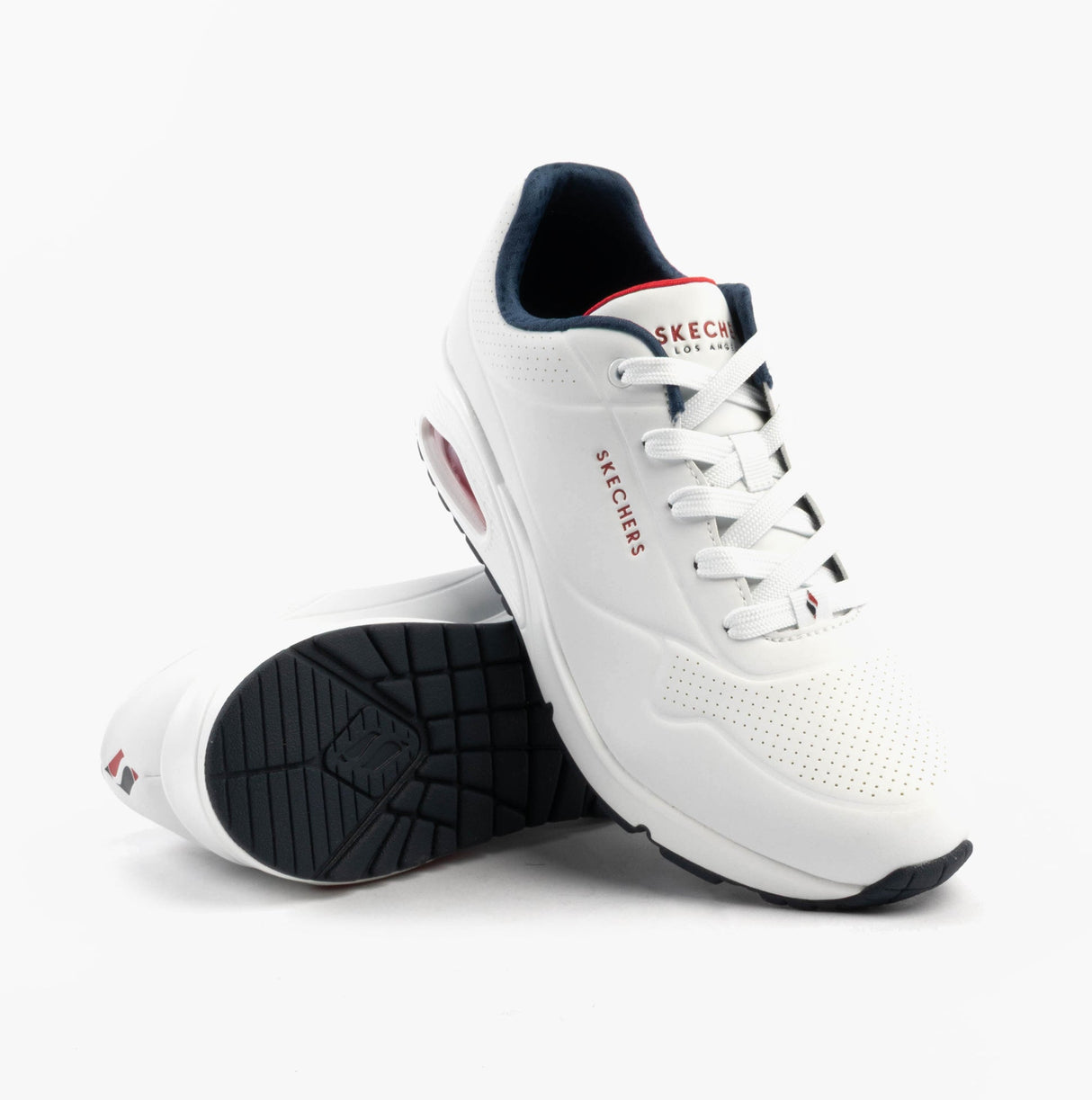 Skechers 73690/WNVR UNO - STAND ON AIR Womens Trainers White/Red