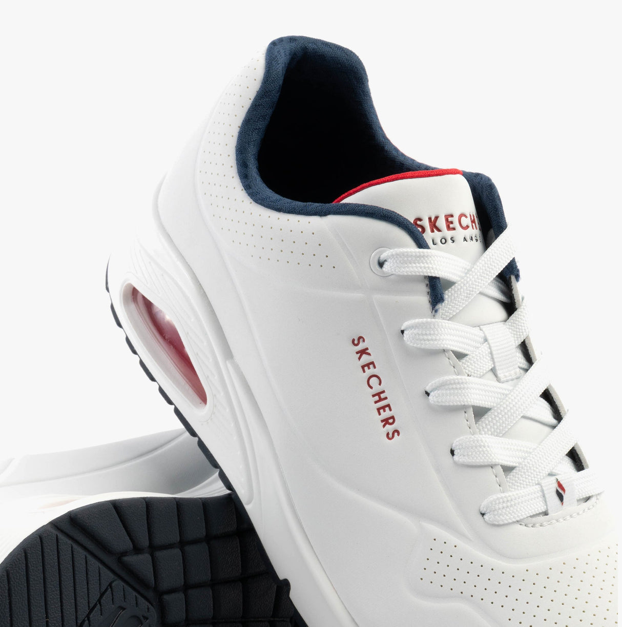 Skechers 73690/WNVR UNO - STAND ON AIR Womens Trainers White/Red