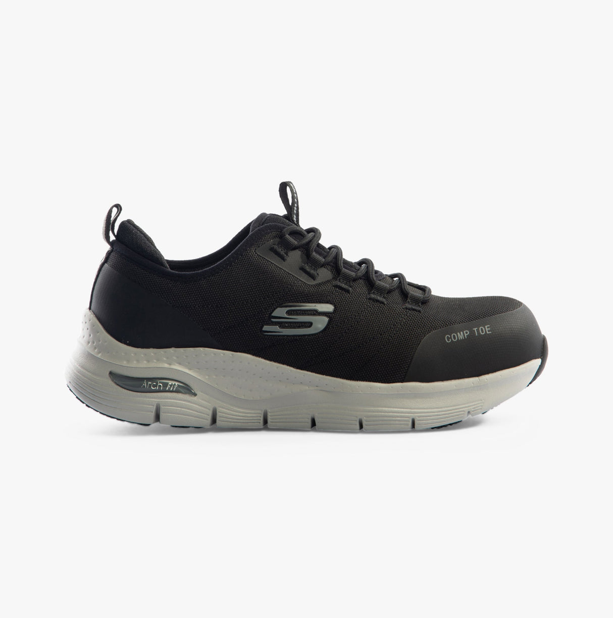 Skechers Work 108075EC ARCH FIT SR - EBINAL Womens Safety Trainers Black/Grey