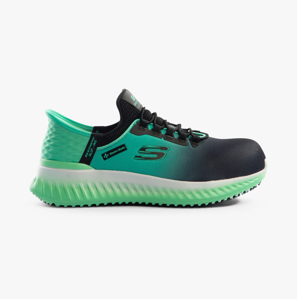 Skechers Work 108152EC TILIDO - OMBRAY Womens Safety Trainers Black/Teal