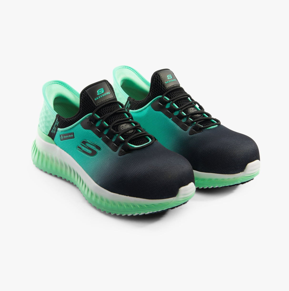 Skechers Work 108152EC TILIDO - OMBRAY Womens Safety Trainers Black/Teal