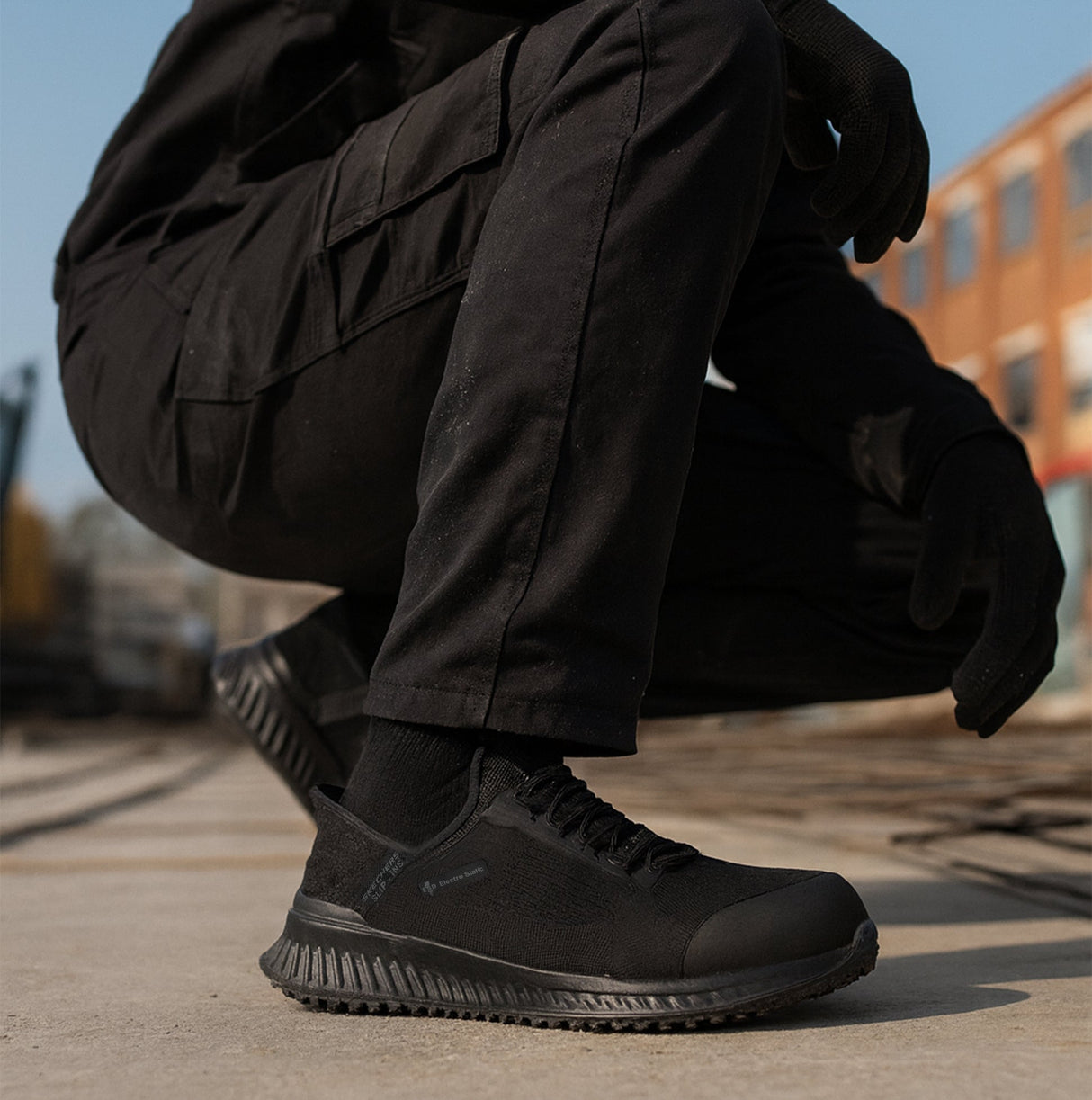 Skechers Work 200206EC TILIDO - FLETCHIT Mens Safety Trainers Black