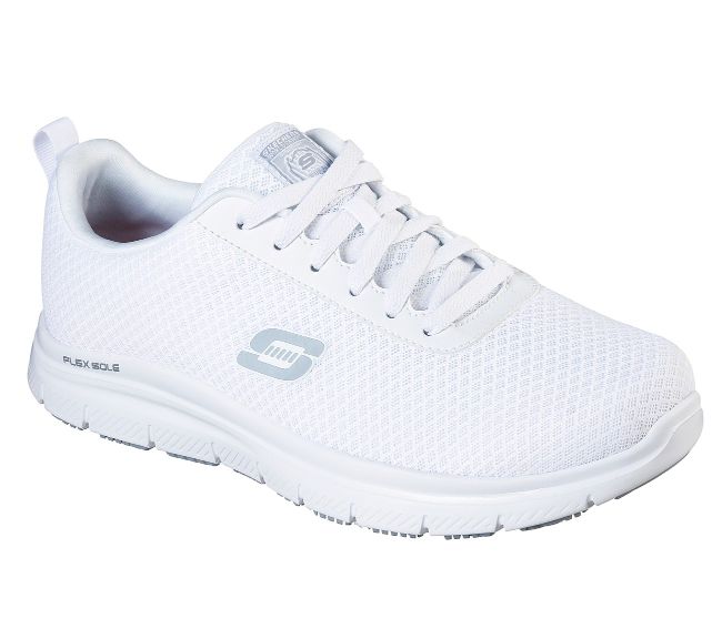 Skechers Work 77125EC FLEX ADVANTAGE - BENDON SR Mens Occupational Trainers White
